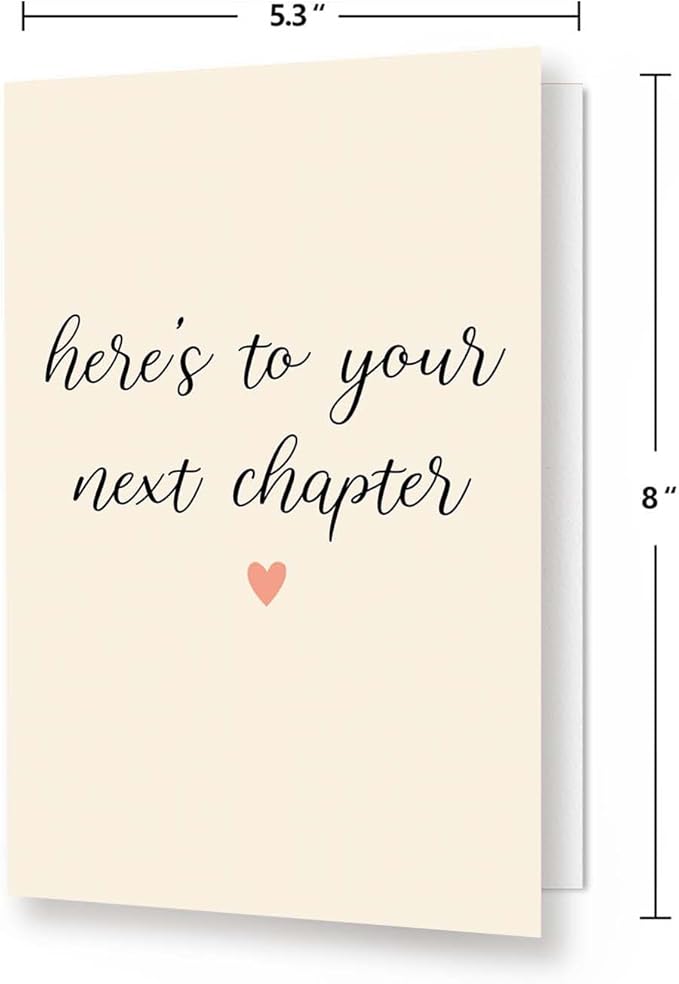 Funny New Chapter Card for Men Women - Congratulation, Leaving, Retirement, Goodbye Card for Friend Him Her