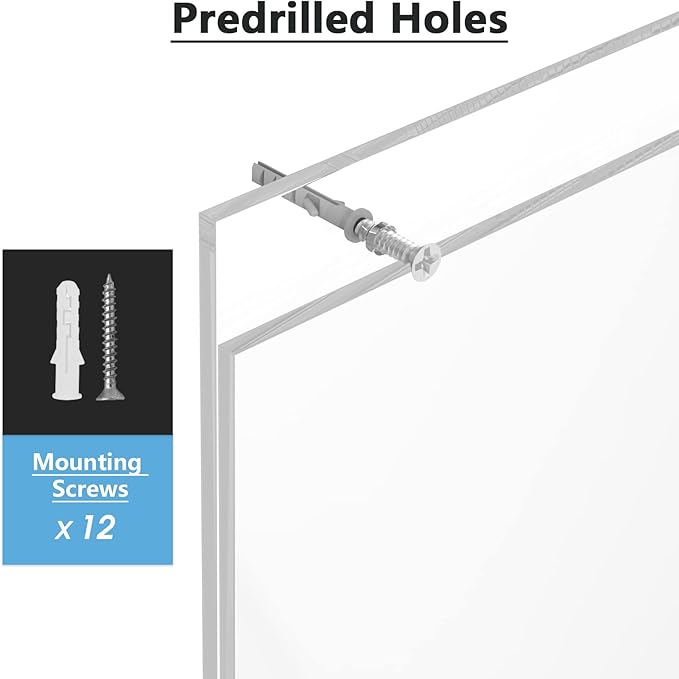 MaxGear Wall Mount Sign Holder, 8.5x11 inches Acrylic Sign Holder with Mounting Screws, Plastic Sign Holder Clear Acrylic Picture Frame for Home, Office, Store, Restaurant, Landscape 6 Pack