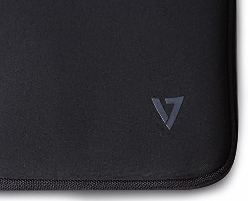 V7 11.6" Water-Resistant Neoprene Ultrabook Sleeve for 12 in Chromebook, 12 in Ultrabook, 11.6 in MacBook Air - CSE5H-BLK-9N
