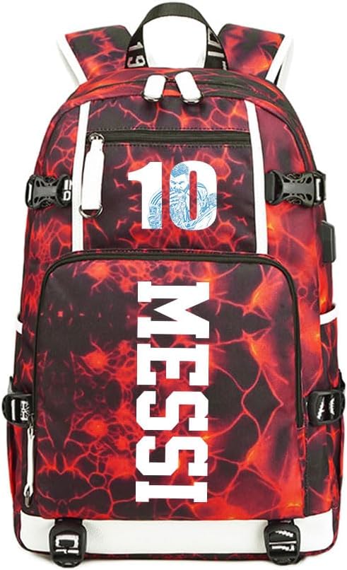Soccer Superstar M-essi 10 Multifunctional Laptop Backpack Teenage Travel Backpack Fans Schoolbag (F3)