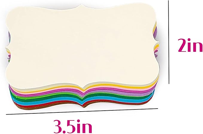 PPAPPAPPIYO Color Blank index cards Business Cards (110) Paper 3.5 in x 2 in - Blank