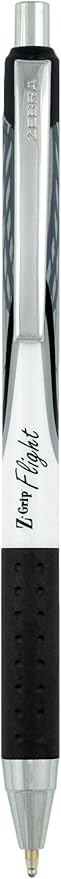 Zebra Pen Z-Grip Flight Retractable Ballpoint Pen, Bold Point, 1.2mm, Black Ink, 18-Pack (21118)