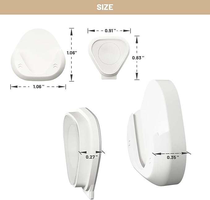 JUMEIHUI 6 Pack Magnetic Remote Control Holder Wall Mount,Convenient and Stylish TV Remote Organizer for Home Office School Supply Storage,No Drilling, Strong Magnet (White)