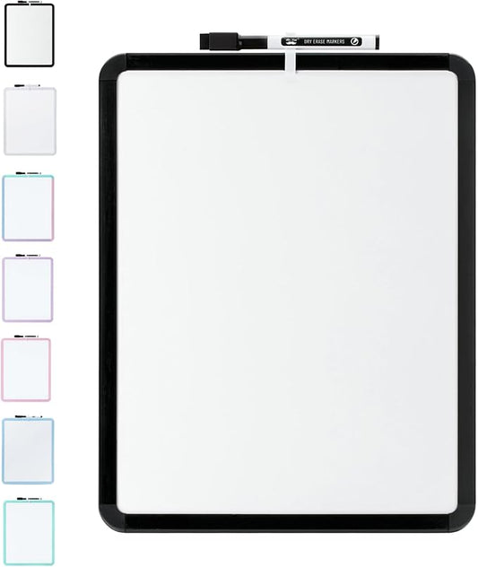 Mr. Pen- Dry Erase Board, 14” X 11” with a Black Dry Erase Marker, Black Frame, Small White Board, Small Dry Erase Board for Fridge, Dry Erase Board Small