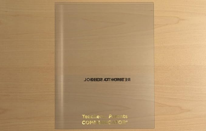 Nicky's Folders® English Communicator, Parent-Teacher Folder, Patented Tear-Resistant Flexible Plastic 2 Inside Pockets, 2 Exterior Sleeves, Letter Size Paper, Single Color(24 Pack) (Clear)