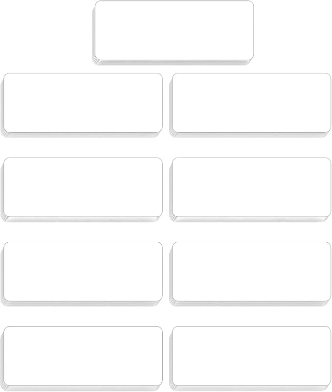 54pcs Magnetic Dry Erase Labels White Name Tags Flexible Reusable Magnetic Label Stickers for White Board Refrigerator Locker Size 3.2"x1.2" by Mositear