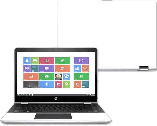 MightySkins Skin Compatible with HP Pavilion x360 15" (2017) - Solid White | Protective, Durable, and Unique Vinyl Decal wrap Cover | Easy to Apply, Remove, and Change Styles | Made in The USA