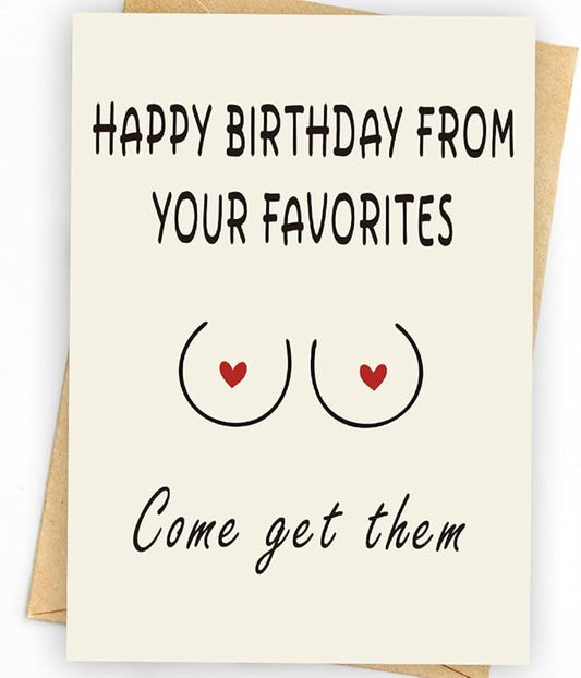 Naughty Birthday Card for Men, Husband, Boyfriend, and Him | Happy Birthday Gifts & Decorations for Men