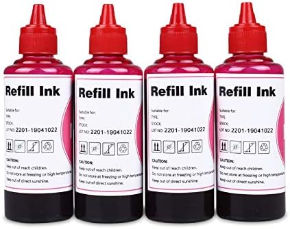 Magenta Regular Refill Ink Kit for T254 T252XL120-BCS T252XL220 T252XL320 T252XL420 Workforce WF-7710 WF-7720 WF-7210 WF-3630 WF-7620 WF-7610 WF-3640 WF-3620 for Refillable Cartridges or CISS