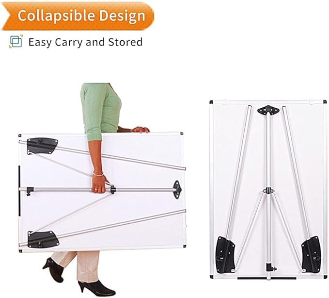 VIZ-PRO Magnetic Whiteboard Easel, 36 x 24 Inches, Portable Dry Erase Board Height Adjustable for School Office and Home