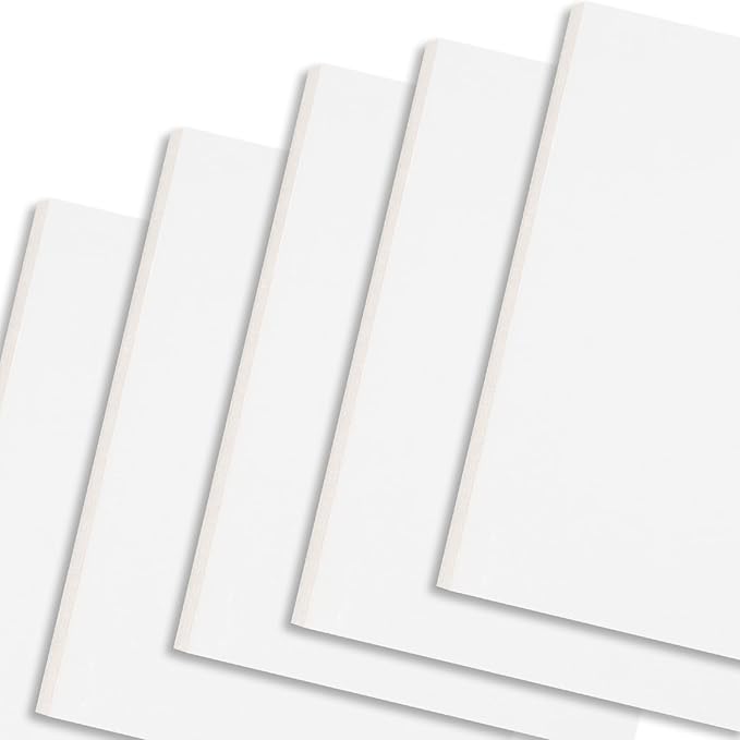 Mat Board Center, Pack of 10 Acid-Free Foam Boards, 9x12 inch White Foam Boards, 1/8" Thick