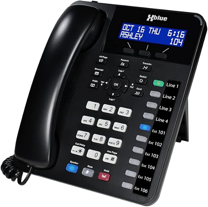 XBLUE X16 Plus Small Business Phone System Bundle with (5) XD10 Digital Phones - Capacity is (6) Outside Line & (16) Digital Phones - Includes Auto Attendant, Voicemail, Caller ID, Paging & Intercom