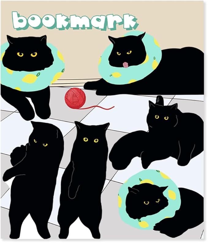 Magnetic Bookmarks - 6 Pieces Assorted Cute Book Markers Clip Set for Teachers Students Book Lovers Reading, for School Office Home Supplies, Kawaii Cat Magnet Page Markers