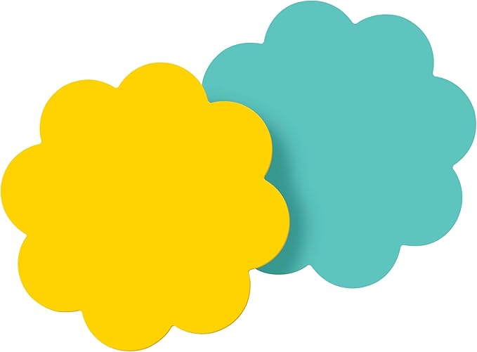 Post-it Notes, Daisy Shape, Assorted Colors, 2.6x2.6 in, 2 Pads, 75 Sheets/Pad (7350-DSY)