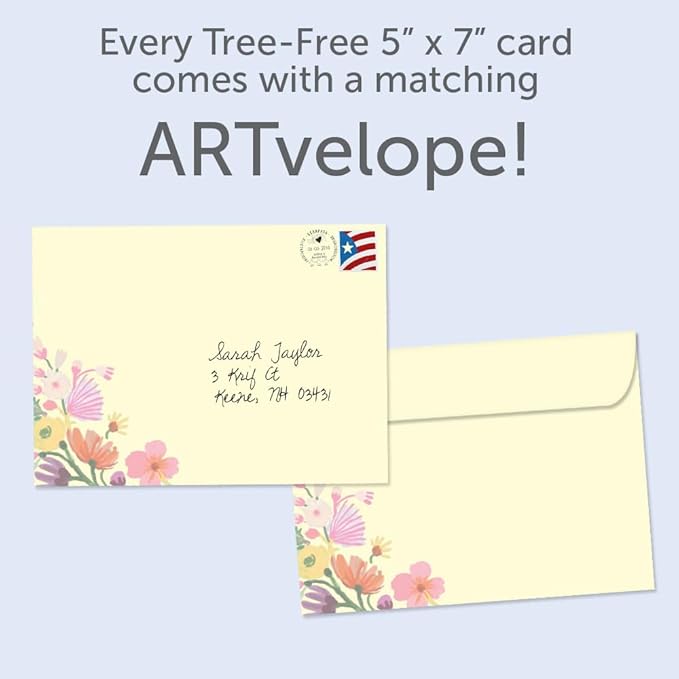 Tree-Free Greetings - Birthday Card - Artful Designs - 1 Card + Matching Envelope - Made in USA - 100% Recycled Paper - 5 x 7 - Oh Happy Day (GO61208)