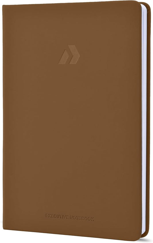 Nextnoid Hardcover Lined Journal Notebook - 120 GSM Thick Paper, Medium A5(5.7" x 8.3"), 160 Pages - Perfect For Writing, Journaling and Note-Taking (Brown,Ruled)