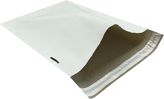Colored Poly Mailers Pack of: Be creative with your packaging with Colored mailers (White, 12" x 15.5" pack of 250)