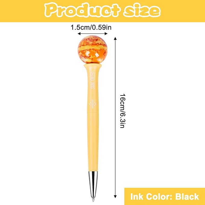 Rotating Gel Ink Rollerball Sun Pen, 1.0mm Black Nib, Students Decompress the Rotary Pen,with Quick-Drying Ink Suitable for Schools, Offices
