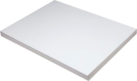 School Smart Pacon Heavyweight Tagboard, 18 x 24 Inches, 11 Pt, White, Pack of 100 (085498)