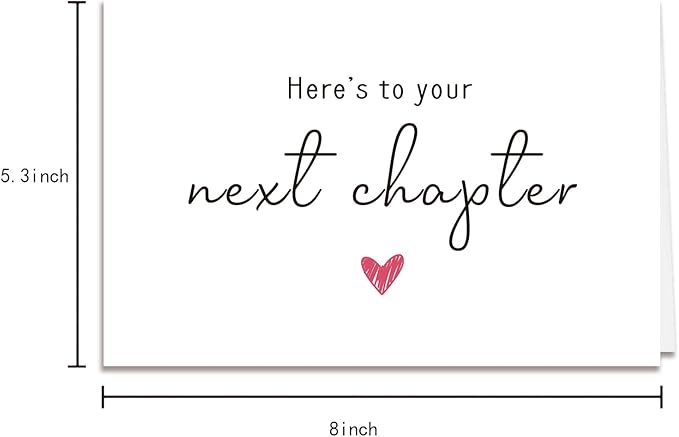 New Chapter Good Luck Card, New Job Card for Colleague, Leaving Work Card for Coworker Friend, Funny Retirement Card, Here's to Your Next Chapter Card