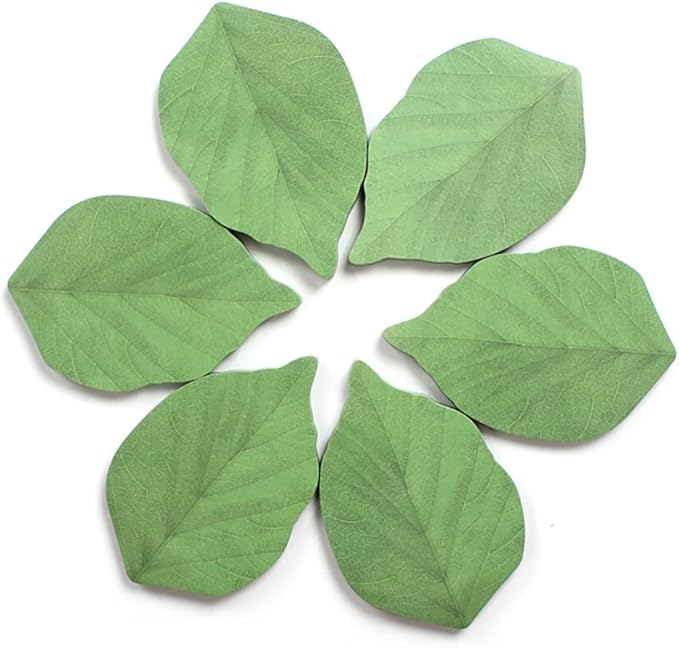 300 Sheets Leaf Sticky Notes Memo Pad Paper Sticker Pads (50 Sheets/Pad x 6 Pads)