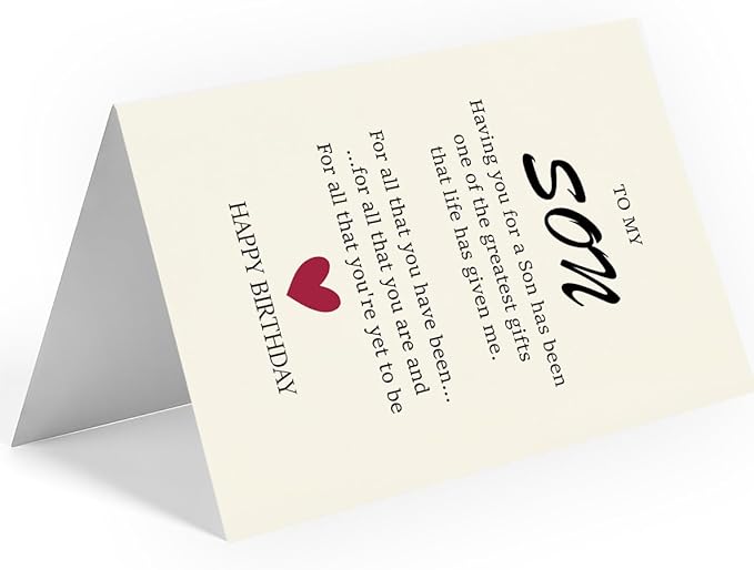 To My Son, Birthday Card for Son, Son Birthday Card, Birthday Card Son, Birthday Card Son, Happy Birthday Son Card, To My Son from Mom, Gifts for Adult Son Gift Ideas, Birthday Card Son Adult