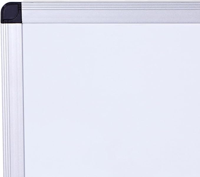 VIZ-PRO Magnetic Whiteboard/Dry Erase Board, 48 X 48 Inches, Silver Aluminium Frame