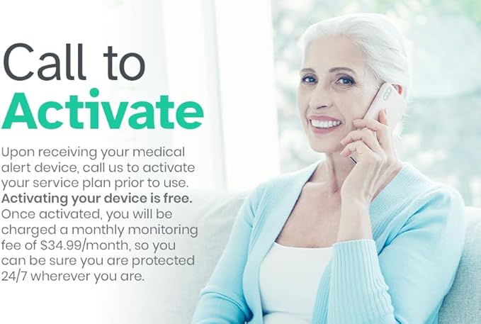 Freedom Alert Mini, Home Medical Alert System for Seniors and Elderly, Wearable Mobile Device, 2-Way Calling, GPS, Fall Detection, Subscription Based