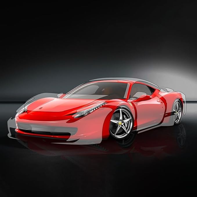 Clear Paint Protection Bulk Film for Cars, Headlight, Doors & Furniture, Self-Adhesive, Non-Yellowing, UV & Scratch Resistant, 7.5 mil TPU (12" x 48")