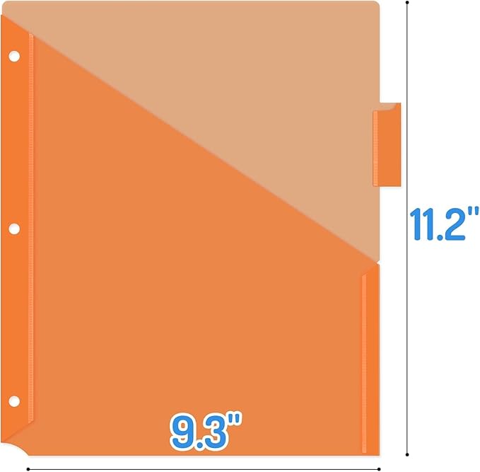 Forvencer 10 Count Dividers with Pockets, 5 Tab Dividers for 3 Ring Binder with Pockets, Subject Dividers with Pockets, Premium Quality Notebook Dividers with Pockets, Multicolor, 2 Sets