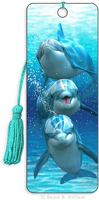 3D Royce Bookmark by Artgame - Dolphin Trio