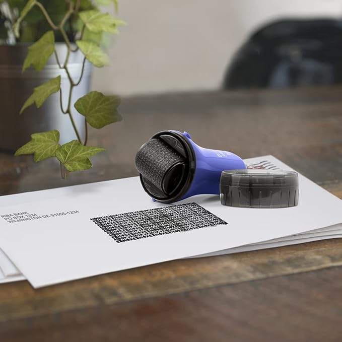 Wide Advanced Identity Security Roller, Fast, and Easy to use Without Shredding for Privacy and Identity Theft Protection by Guard Your ID, As Seen on TV (Wide 3-Pack, Blue)