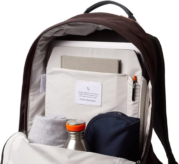 Bellroy Classic Backpack Premium (Leather Panels, Fits 15" Laptop) - Deep Plum