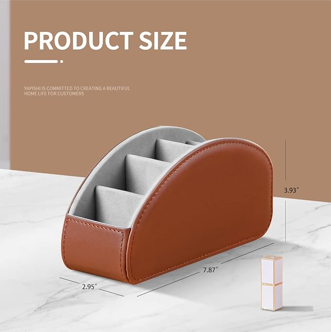 Remote Control Holder - 5 Compartment Nightstand TV Remote Caddy Organizer for DVD, Media, Blu-Ray, Heater Controllers, Mobile Phone, Glasses and Office Supplies Storage Box