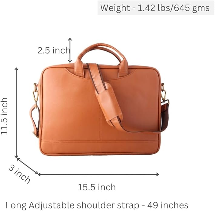 Mysa Vegan Leather Vintage Messenger Crossbody Shoulder Briefcase Bag for Office Work Fit 14.5" Computer Laptop for Men Women