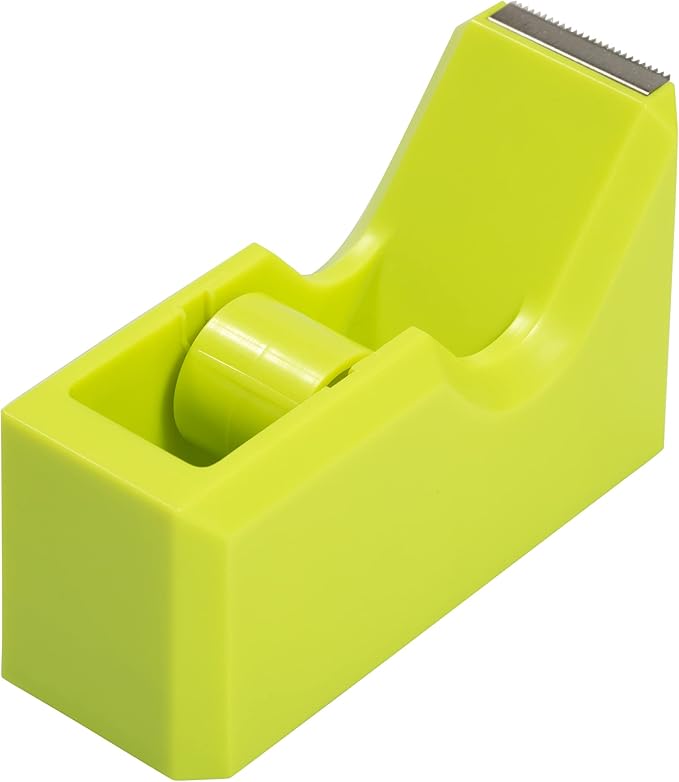JAM PAPER Colorful Desk Tape Dispensers - Lime Green - Sold Individually