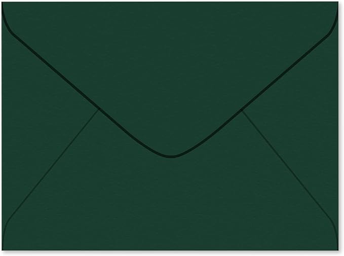 ASSTAONO-A7 Envelopes Green,100 Pack 5x7 Green Envelopes V Flap,Invitation Envelopes for 5x7 Cards,Photos,Wedding,Graduation,Birthday,Baby Shower,5.25 x 7.25 Inches