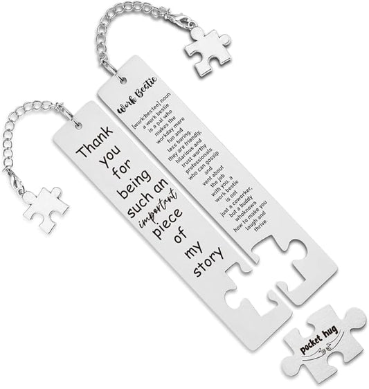 Thank You Gift for Work Bestie, Funny Bookmarks Gift for Work Bestie, Book Lover Gift for Work Bestie, Reading Gift for Work Bestie, Funny Office Gift for Work Bestie,WB128