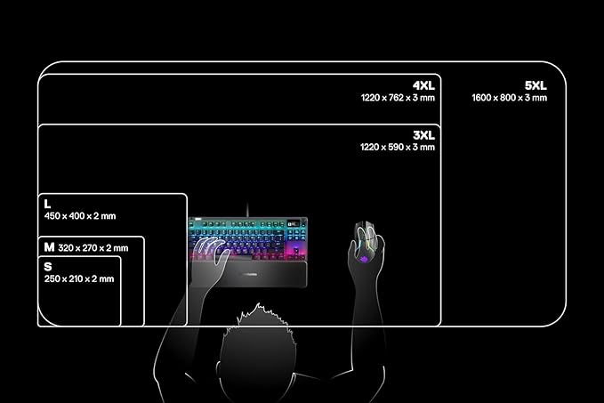 SteelSeries QcK Gaming Mouse Pad - Medium Cloth - Optimized For Gaming Sensors