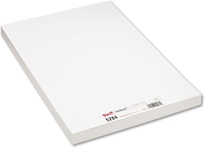 Pacon Medium Weight Tagboard, 12 x 18 Inches, White, 100 Sheets (5284)