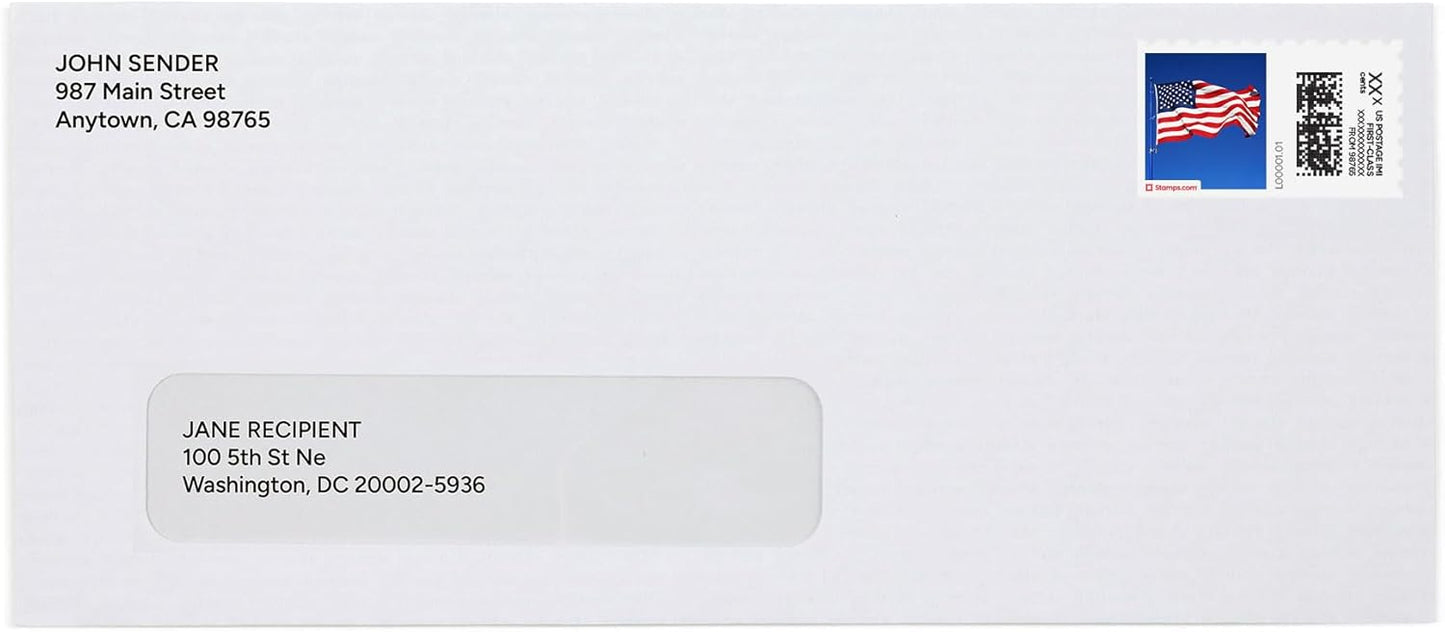 Flag NetStamps 120-Pack (5 Sheets) Printable Postage Labels (Stamps.com Subscription Required) - Print Approved Postage - Inkjet & Laser Printers - Business, Personal, Home