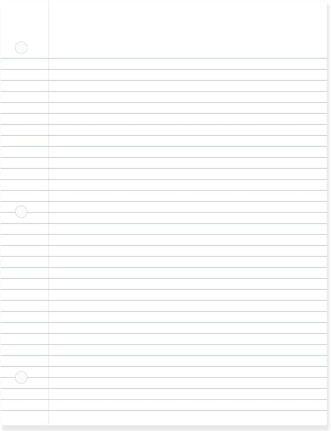 Mead Loose Leaf Paper, Filler Paper, College Ruled, 400 Sheets, 11" x 8-1/2", 3 Hole Punched, 1 Pack (170046-ECM)