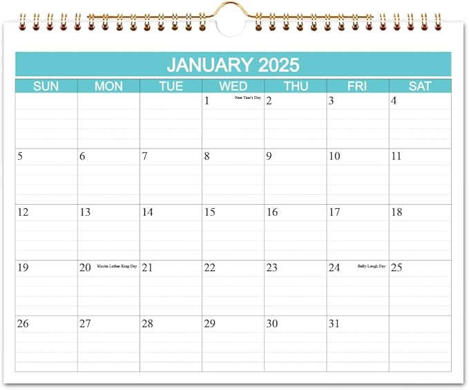 Calendar 2025-2026 - Wall Calendar Runs from Jan 2025 to Jun 2026-18 Monthly Calendar with Thick Paper for Planning and Organizing for Home or Office, Calender Planner, 8.5 x 11 In 2025 26 Calendars