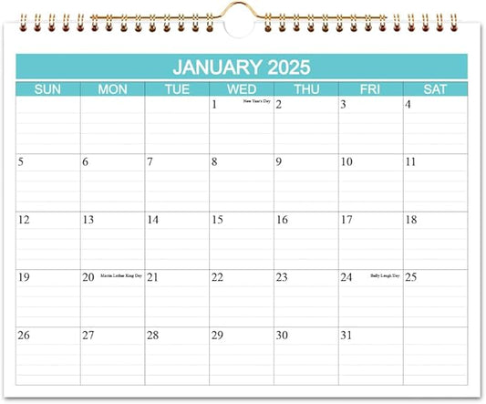 Calendar 2025-2026 - Wall Calendar Runs from Jan 2025 to Jun 2026-18 Monthly Calendar with Thick Paper for Planning and Organizing for Home or Office, Calender Planner, 8.5 x 11 In 2025 26 Calendars