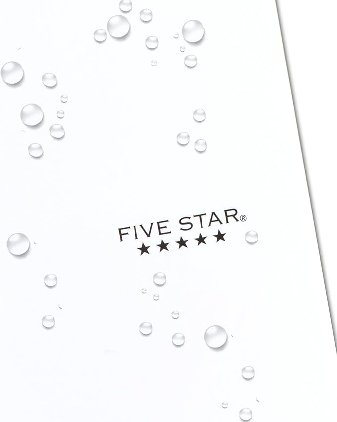 Five Star Spiral Notebook + Study App, 3 Subject, College Ruled Paper, Fights Ink Bleed, Water Resistant Cover, 8-1/2" x 11", 150 Sheets, White (72464)