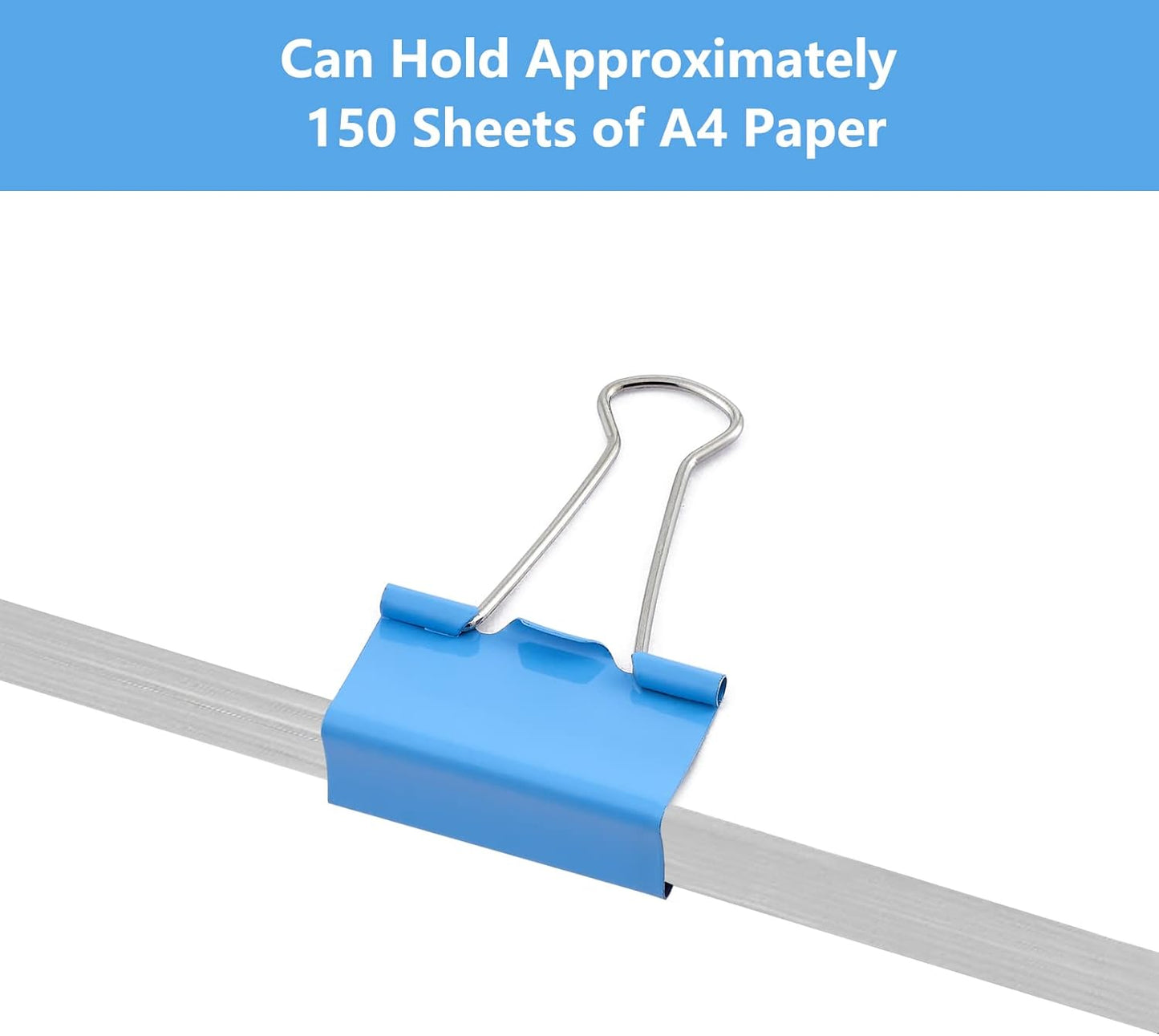 Binder Clips 24 PCS,1.6 in. Clips Office Supplies, Metal Clips, Binder Clip, Paper Clamps, Office Clips, Paper Binder Clips FXJHUDH