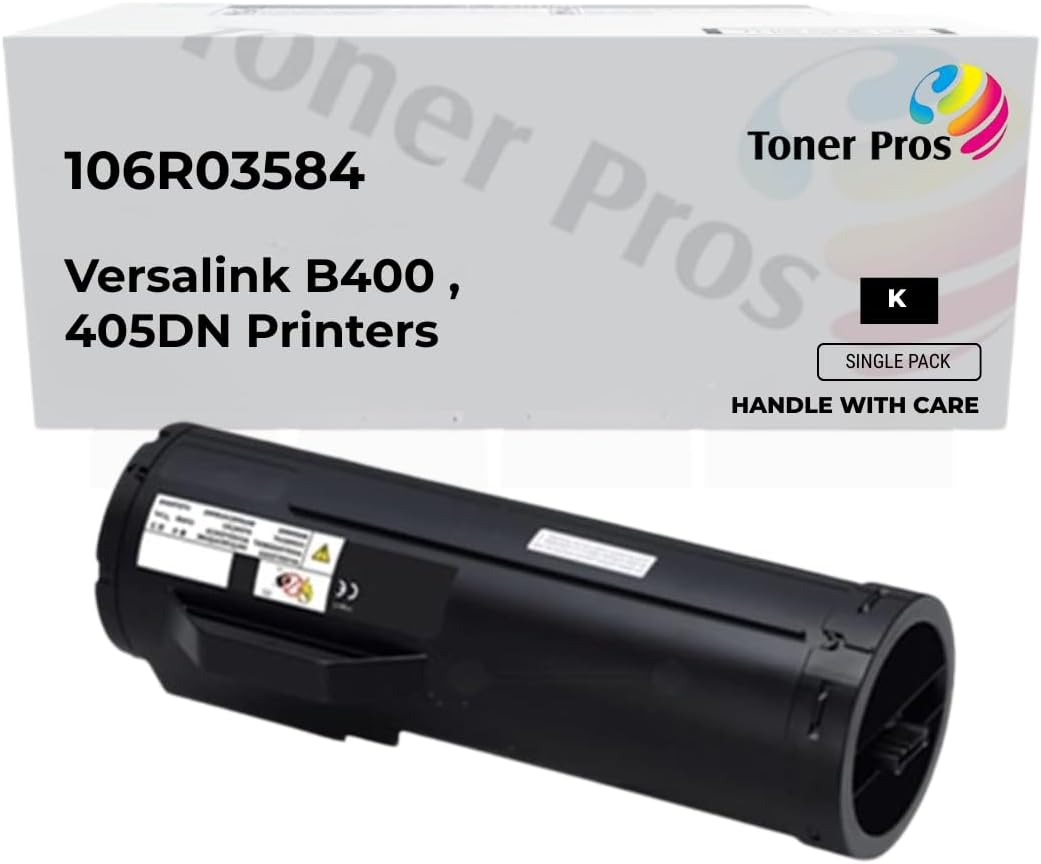 Toner Pros Replacement Toner Cartridge – Compatible for Xerox 106R03584 – Extra High Capacity Black Toner for Xerox VersaLink B400, B405DN Printers – Page Yield: 24,600 Pages