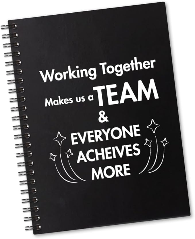 Working Together Make Us A Team 160 Blank Pages Spiral Notebook, Team Notebooks for Employees, Team Gifts for Staff, Teamwork Gifts for Coworkers, Team Member Gifts for Colleagues C