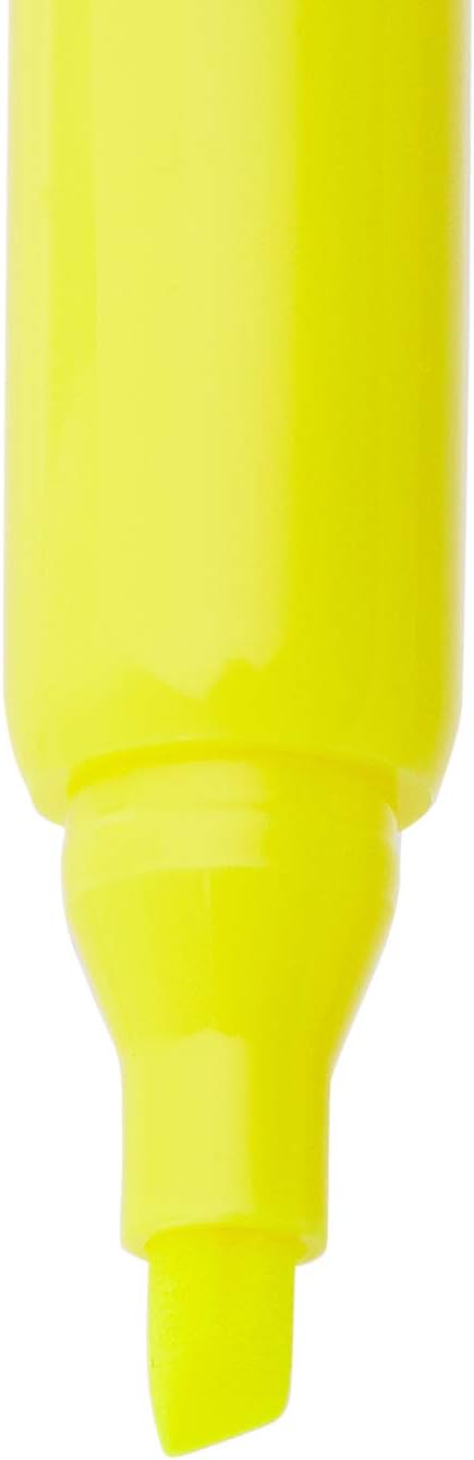 Amazon Basics Yellow Highlighters 12 Pack, Chisel Tip, Office and School Supplies