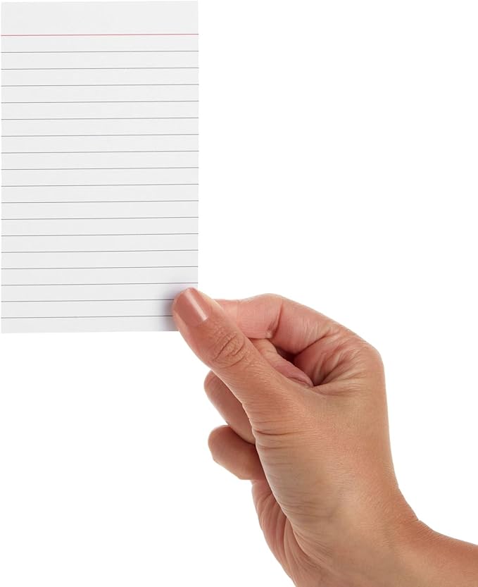 Okuna Outpost 300 Pack Vertically Ruled Index Cards, Vertical Lined Paper Note Cards, Portrait Style (3 x 5 In)